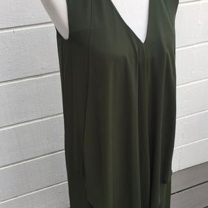 RW & Co. Olive Green Waterfall Dress